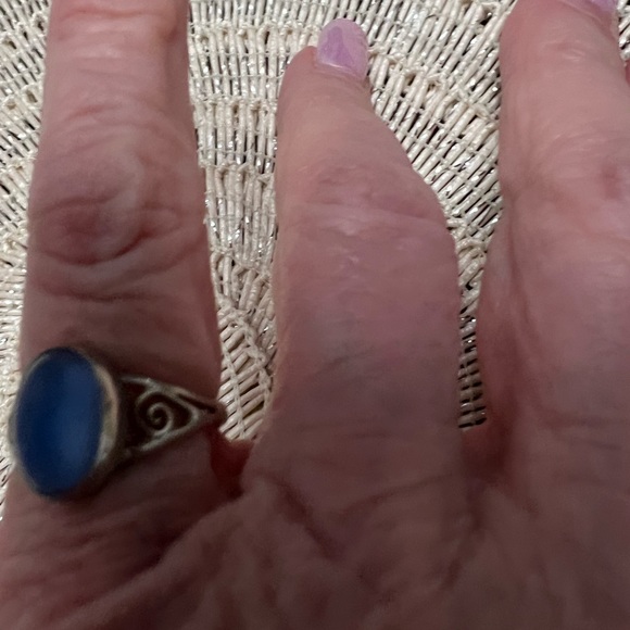 Vintage spoon and a baby ring both are sterling they were black and I cleaned. - Picture 11 of 12